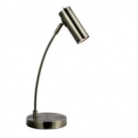 Lexi Lighting-Sarla Table Lamp - Satin Chrome & Antique Brass
